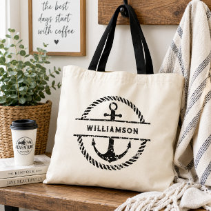 Nautical Anchor Custom Tote Bag
