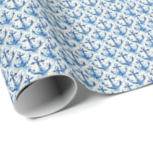 Nautical Anchor Design Gift Wrapping Paper
