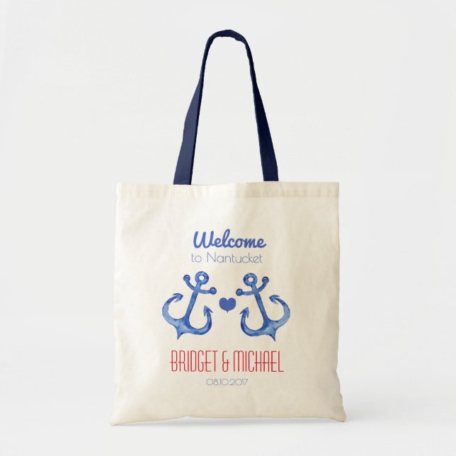 Nautical Anchor | Destination Wedding Welcome Bag (Front)