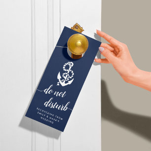 Nautical Anchor   Do Not Disturb Wedding Favour Door Hanger