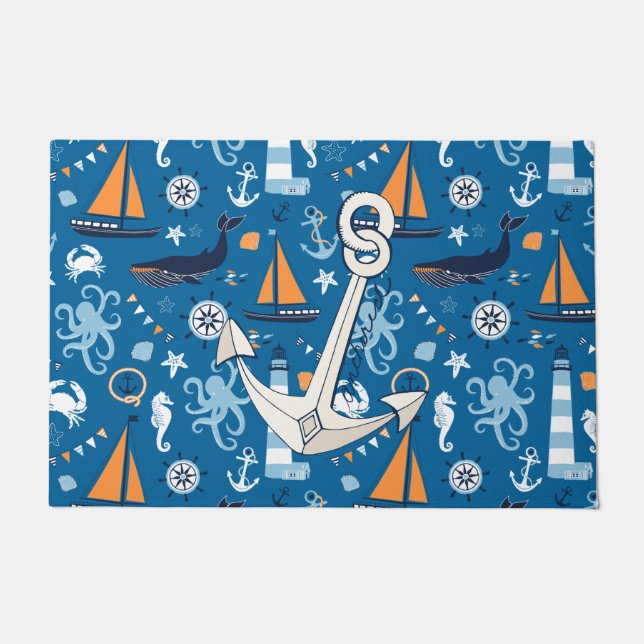 Nautical Anchor Doormat (Front)