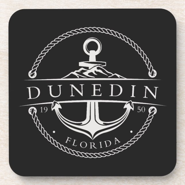 Nautical Anchor Dunedin Florida 1950 Coaster (Front)