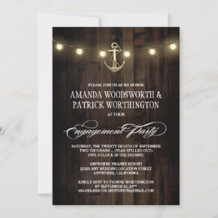 Nautical Anchor Engagement Party Invitations