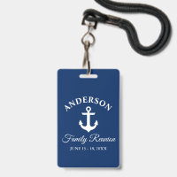 Nautical Anchor Family Reunion Navy Blue