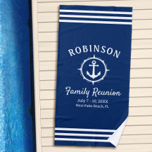 Nautical Anchor Family Reunion Navy Blue & White