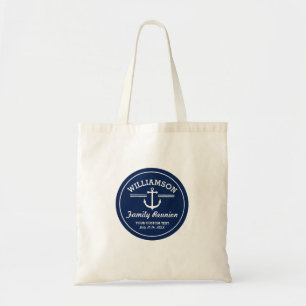 Nautical Anchor Family Reunion Trip Cruise Beach Tote Bag