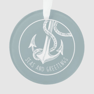 Nautical Anchor First Married Christmas Ornament