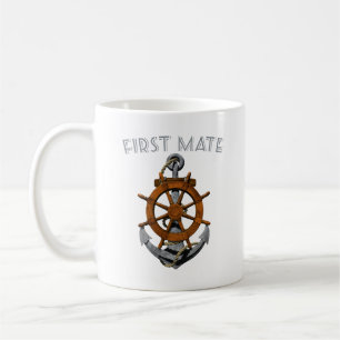 Nautical Anchor First Mate Coffee Mug