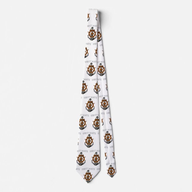 Nautical Anchor First Mate Tie (Front)