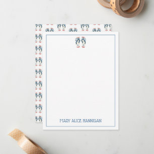 Nautical Anchor Flip Flops Personalized Card
