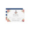 Nautical Anchor Floral Navy Blue Stripes RSVP