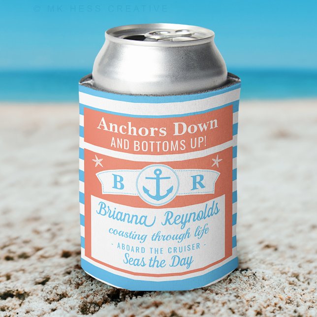Nautical Anchor Funny | Custom Ship Boat Name Can Cooler (Creator Uploaded)