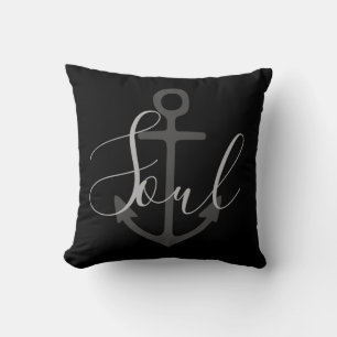 nautical ANCHOR + grey SOUL Cushion