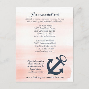 Nautical Anchor Itinerary Card
