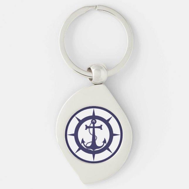 Nautical Anchor Key Ring (Front)