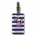 Nautical Anchor Luggage Tag