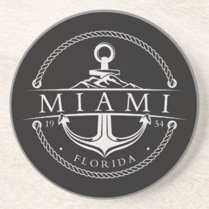 Nautical Anchor Miami Florida 1954 Coaster