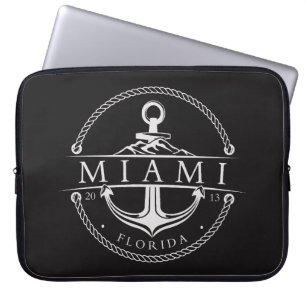 Nautical Anchor Miami Florida 2013 Laptop Sleeve