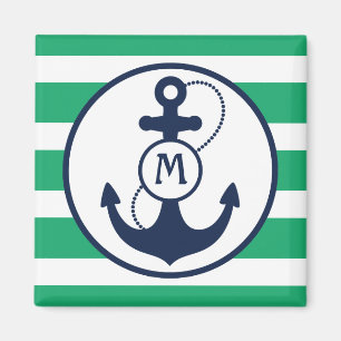 Nautical Anchor Mongram Magnet
