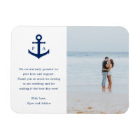 Nautical Anchor Monogram Photo Wedding Favour