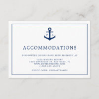 Nautical Anchor Monogram Wedding Accommodations