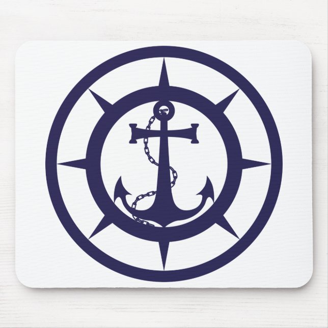 Nautical Anchor Mouse Mat (Front)