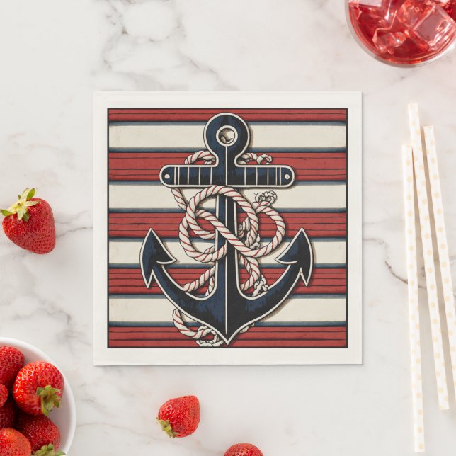 Nautical Anchor Napkin (Insitu)