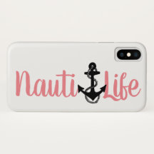 nautical ANCHOR + NAUTI LIFE lettering |