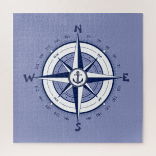 Nautical Anchor, Nautical Compass, Celtic circle Jigsaw Puzzle