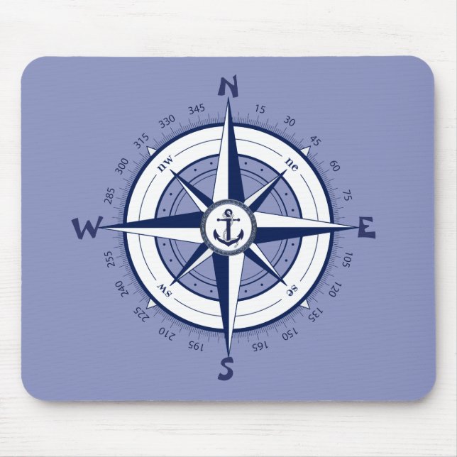 Nautical Anchor, Nautical Compass, Celtic circle Mouse Mat (Front)