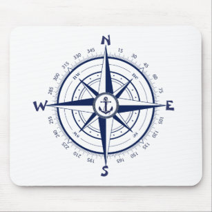 Nautical Anchor, Nautical Compass, Celtic circle Mouse Mat