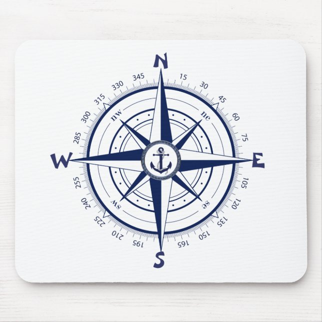 Nautical Anchor, Nautical Compass, Celtic circle Mouse Mat (Front)