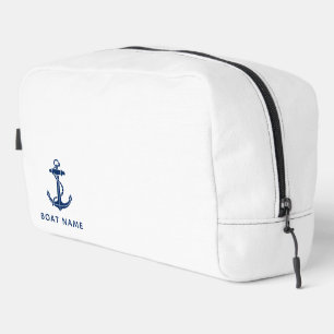Nautical Anchor Navy Blue Boating Custom Cruise Dopp Kit