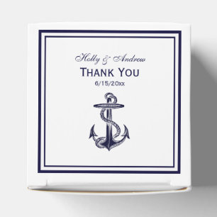 Nautical Anchor Navy Blue Framed 2 TY Favour Box