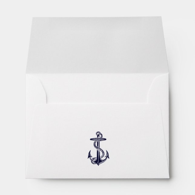 Nautical Anchor Navy Blue Framed 2F A6 for 6x4 Envelope (Back (Bottom))