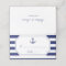 Nautical Anchor Navy Blue Stripe Wedding