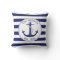 Nautical Anchor Navy Blue Stripes Family Name