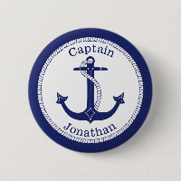 Nautical Anchor Navy Captain Personalised