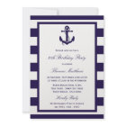 Nautical Anchor Navy Stripe Beach Birthday Party