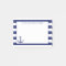 Nautical Anchor Navy Stripes Personalised 4 x 3