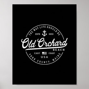 Nautical Anchor Old Orchard Beach Maine Travel Vac Poster