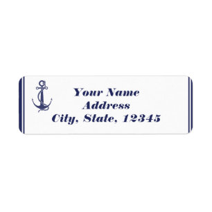 Nautical Anchor on Navy Return Address