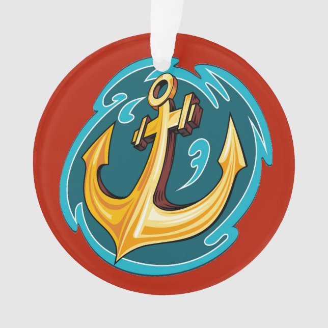 Nautical Anchor  Ornament (Front)