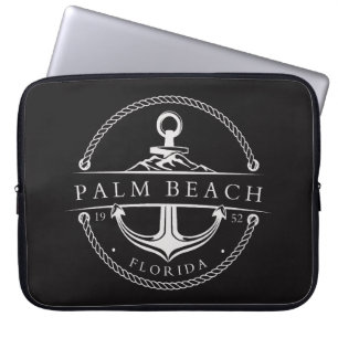 Nautical Anchor Palm Beach Florida 1952 Laptop Sleeve