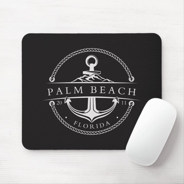 Nautical Anchor Palm Beach Florida 2011 Mouse Mat (With Mouse)