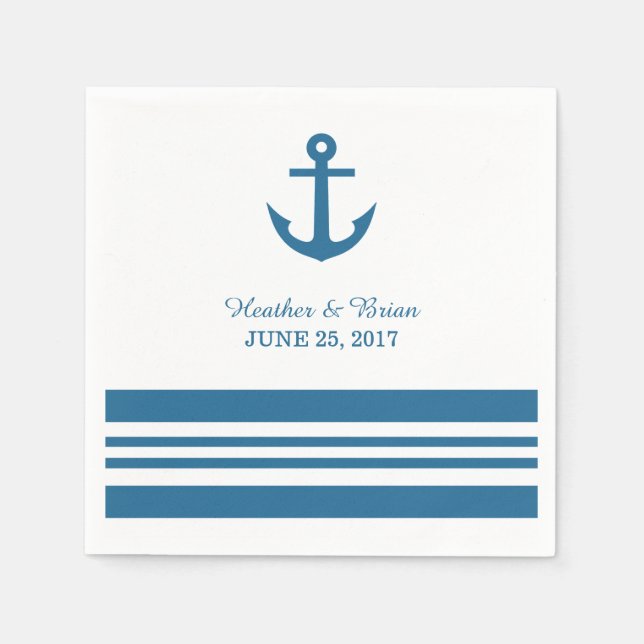 Nautical Anchor Paper Napkins (Front)