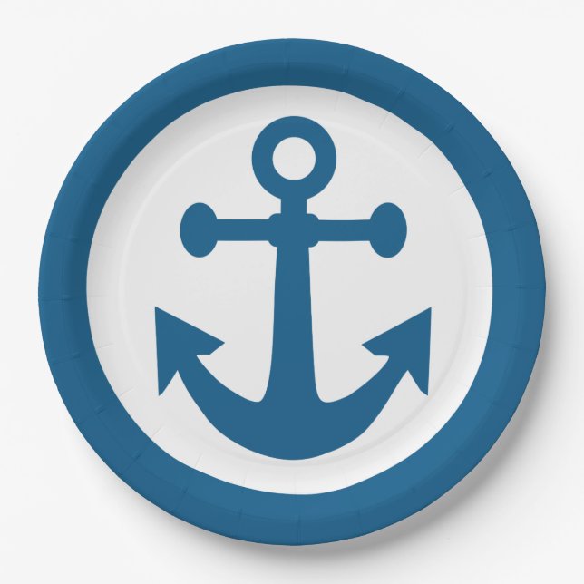 Nautical Anchor paper plates (Front)