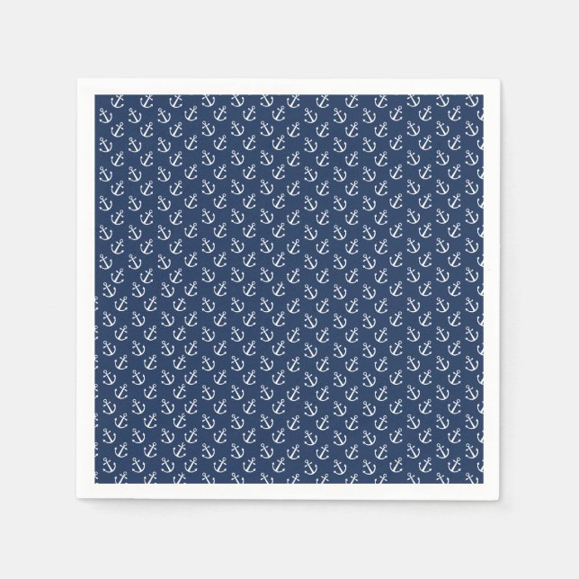 Nautical Anchor Pattern Napkin (Front)