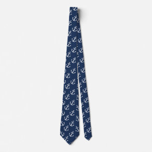 Nautical Anchor Pattern Tie