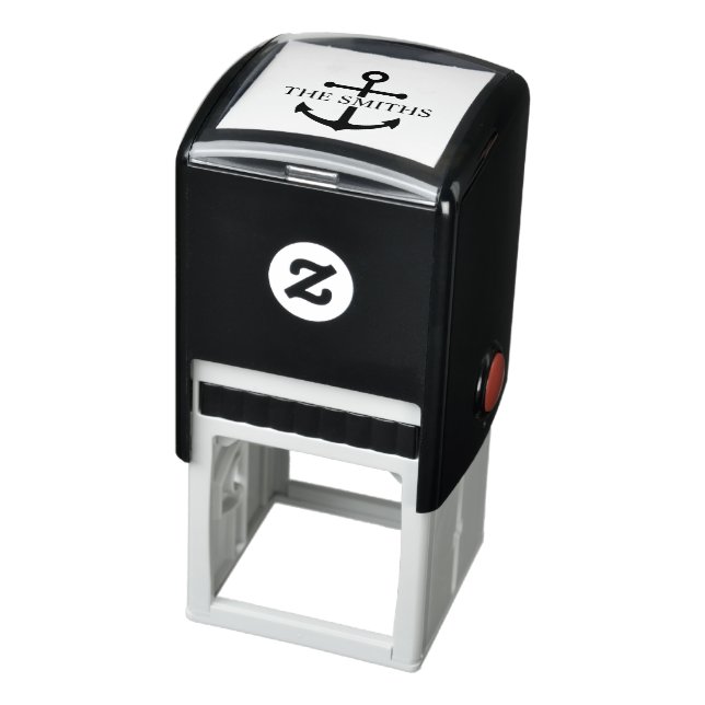 Nautical Anchor Personalised Family Name Self-inking Stamp (Product)